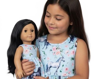 Matching Girl and Doll Horse Dresses in Sizes 5-6, 7-8 and 9-10!