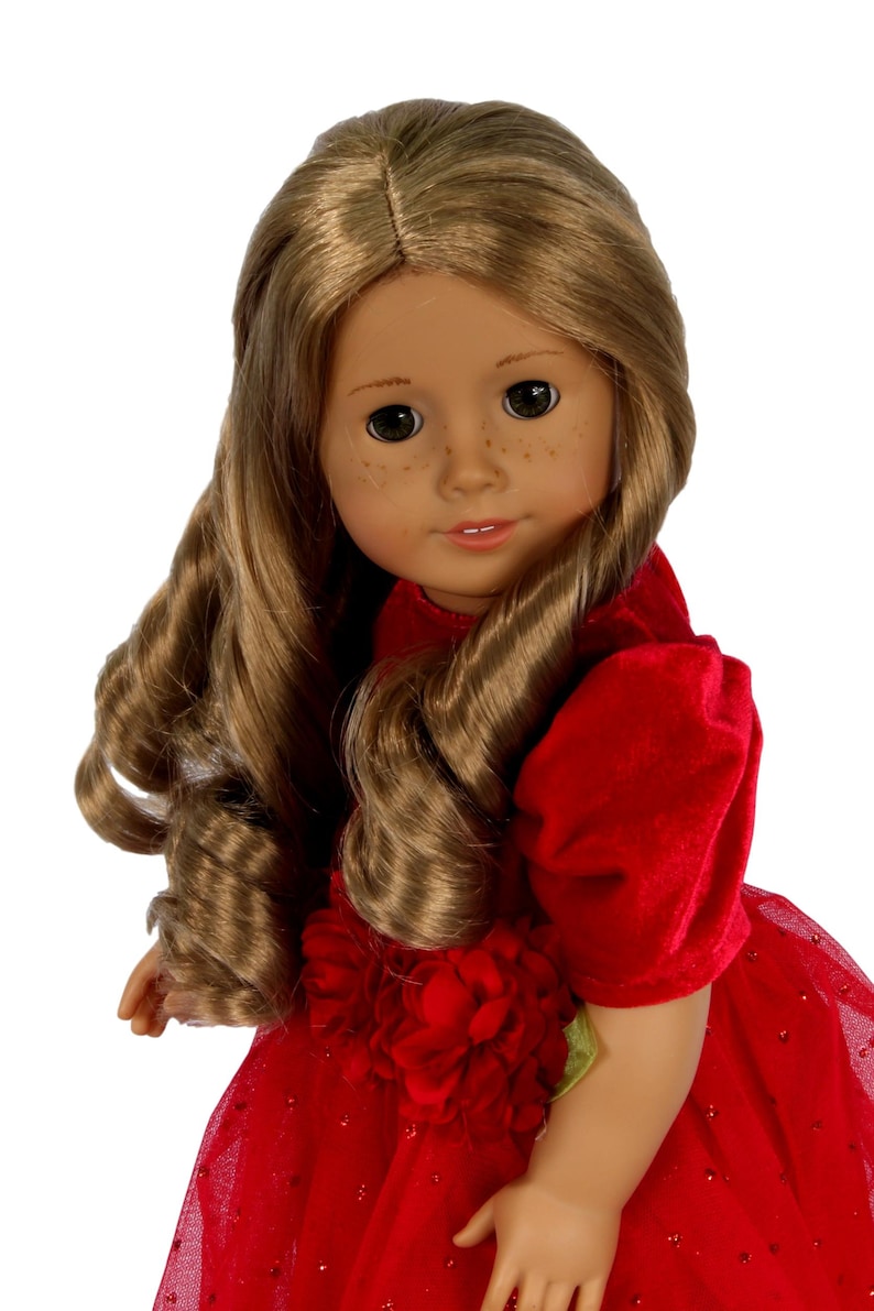 Ash Blond Light Brown Made for American Girl Doll Doll Wig AND BRUSH