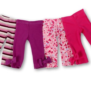 Leggings festivos del día de San Valentín para muñecas populares de 18 pulgadas