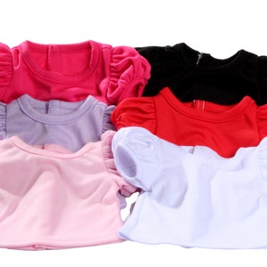 Plain Color Puffed Sleeve T-shirts Made to Fit 18 inch Dolls