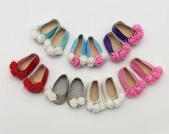 Rosebud Shoes In Seven Colors Made to fit Popular 18 inch Dolls