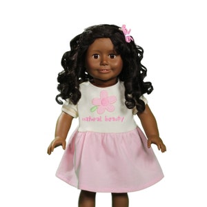 Flower Applique Dress for American Girl and other 18 inch Dolls
