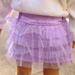 Frilly Purple Skirt for Popular 18 inch Dolls