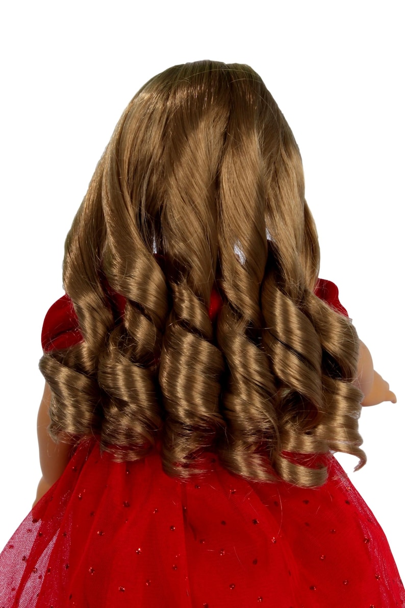 Ash Blond Light Brown Made for American Girl Doll Doll Wig AND BRUSH