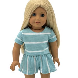 Summer Two-piece Outfit Made to Fit Popular 18 inch Dolls