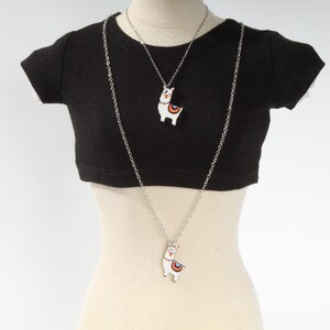 Girl and Doll Matching Llama Necklaces for Popular 18 inch Dolls