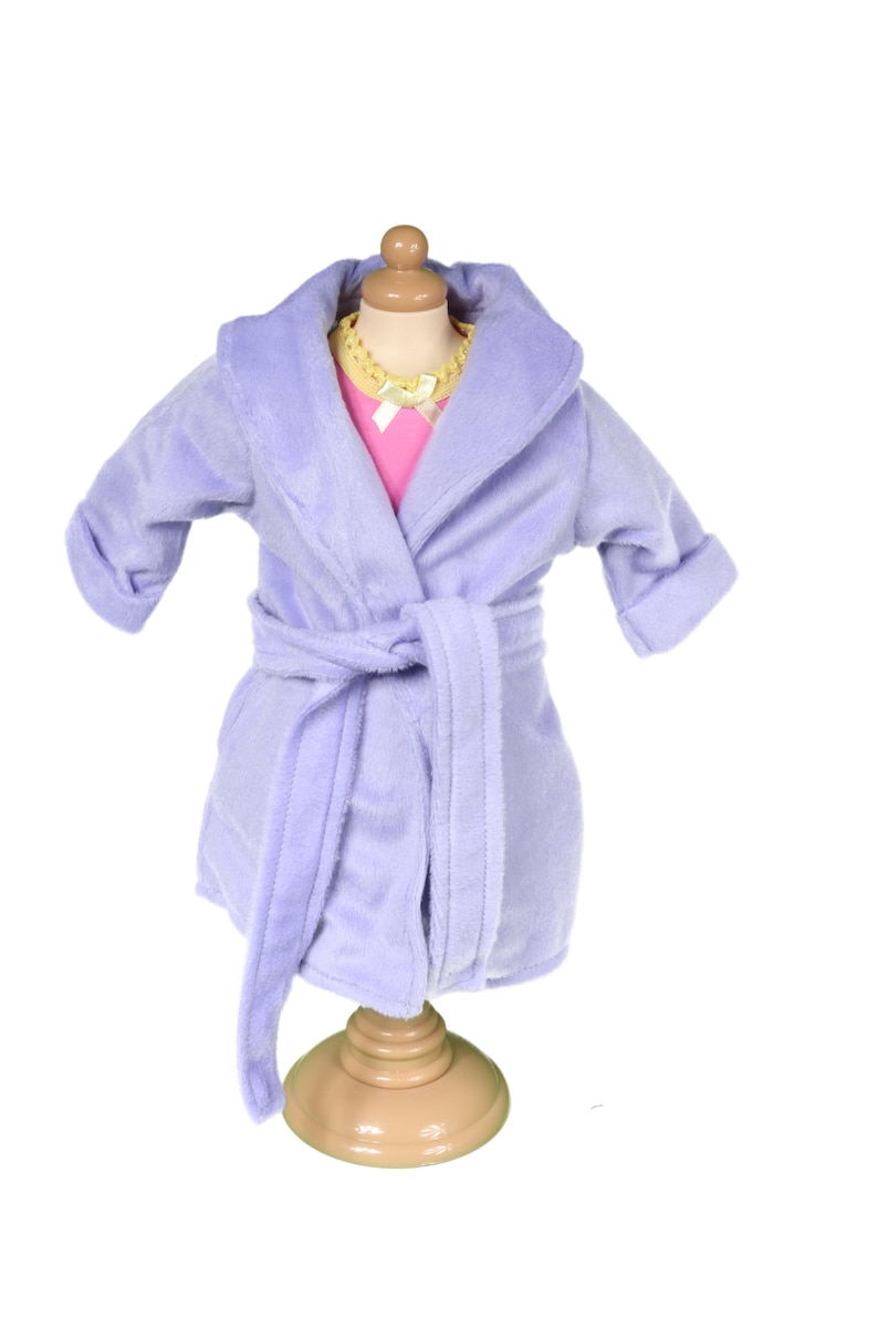 Lavender Plush Bath Robe for American Girl Dolls and Other 18 Etsy
