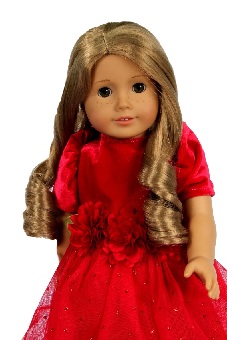 Ash Blond Light Brown Made for American Girl Doll Doll Wig AND BRUSH