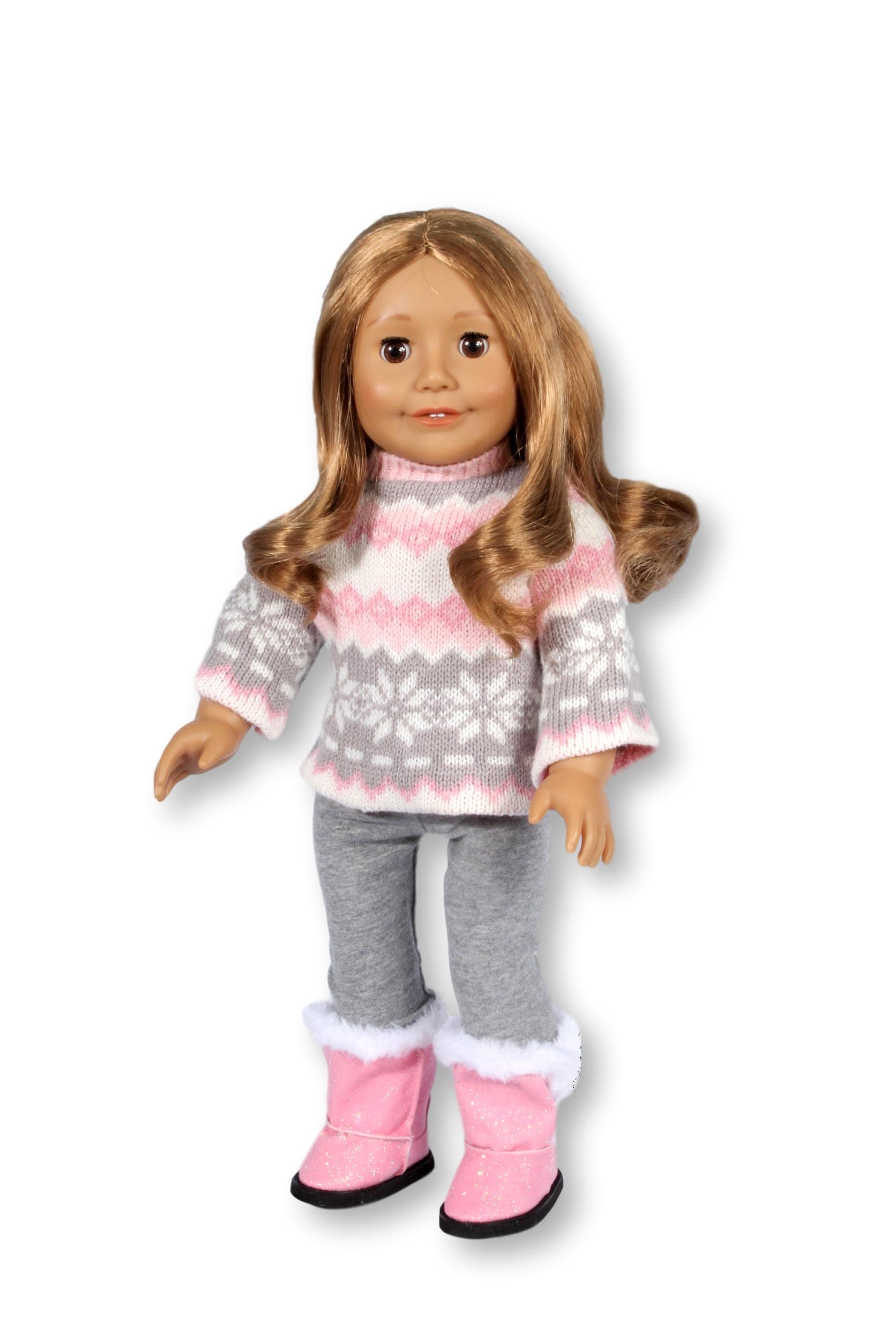 18-Zoll-Puppenkleidungsset Weihnachtspullover Puppenkleidung Und