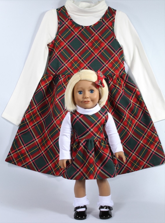 Girl and Doll Matching Christmas Dresses Made to Fit Popular 18 Inch Dolls  - Etsy