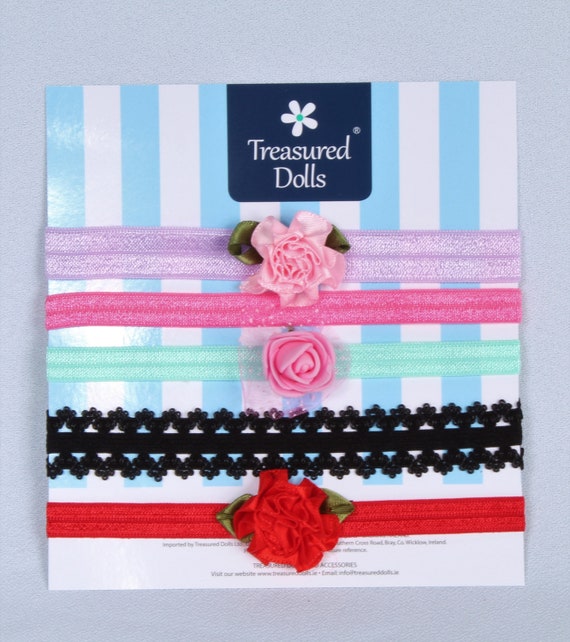 Bundle of 18 Headbands- New and Very gently used! Three Pack Elastic Headbands With Bow for Popular 18 Inch  main image 4