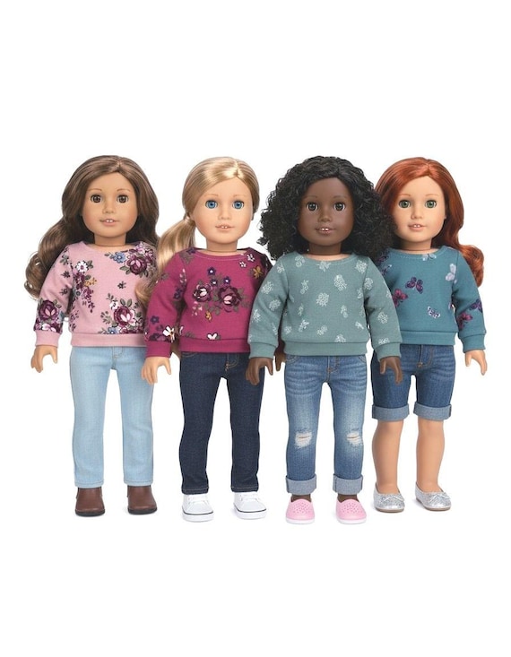 Floral Themed Sweat Shirts Made to fit Popular 18 inch Dolls