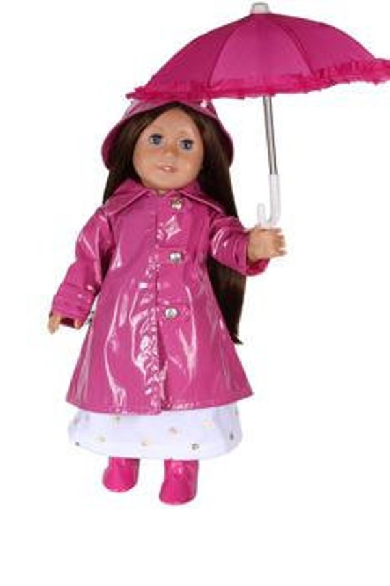 Four-piece Raincoat and Umbrella Set With Galoshes and Hat Made to