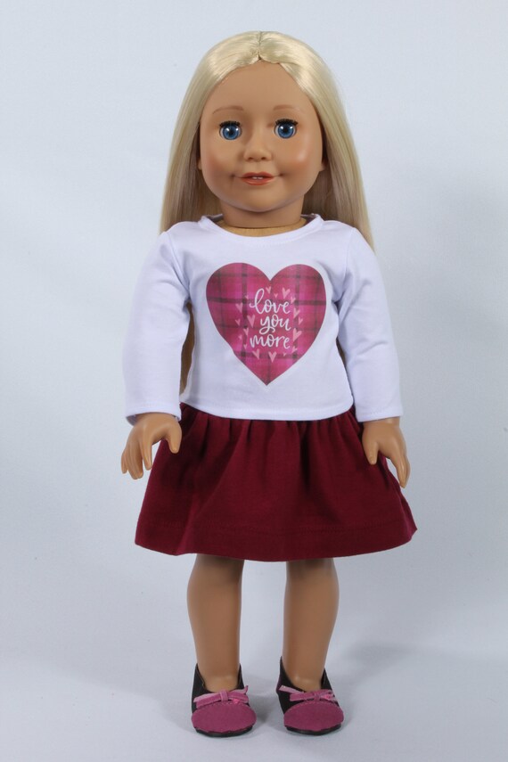Magliette di San Valentino a maniche lunghe per bambole americane e altre bambole da 18 pollici Etsy Italia