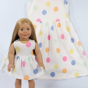 Matching Girl and Doll Easter Sleeveless Dresses Made to fit Popular 18 inch dolls