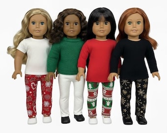 Christmas Holiday Leggings Made to fit Popular 18 inch Dolls