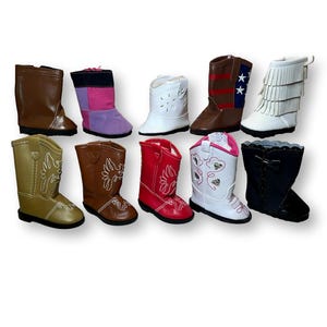 Western Cowboy / Cowgirl Boots Made to fit Popular 18 inch Dolls