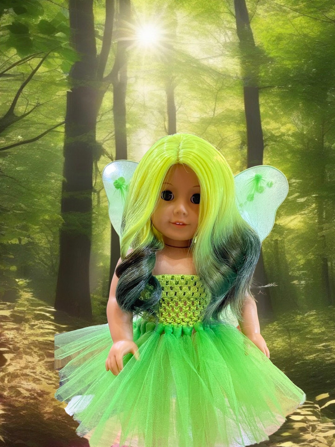 Green Fairy Princess Butterfly Gown Made to Fit Popular 18 Etsy