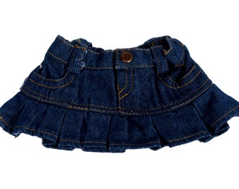 Ruffled Denim Skirt for Popular and othe 18 inch Dolls