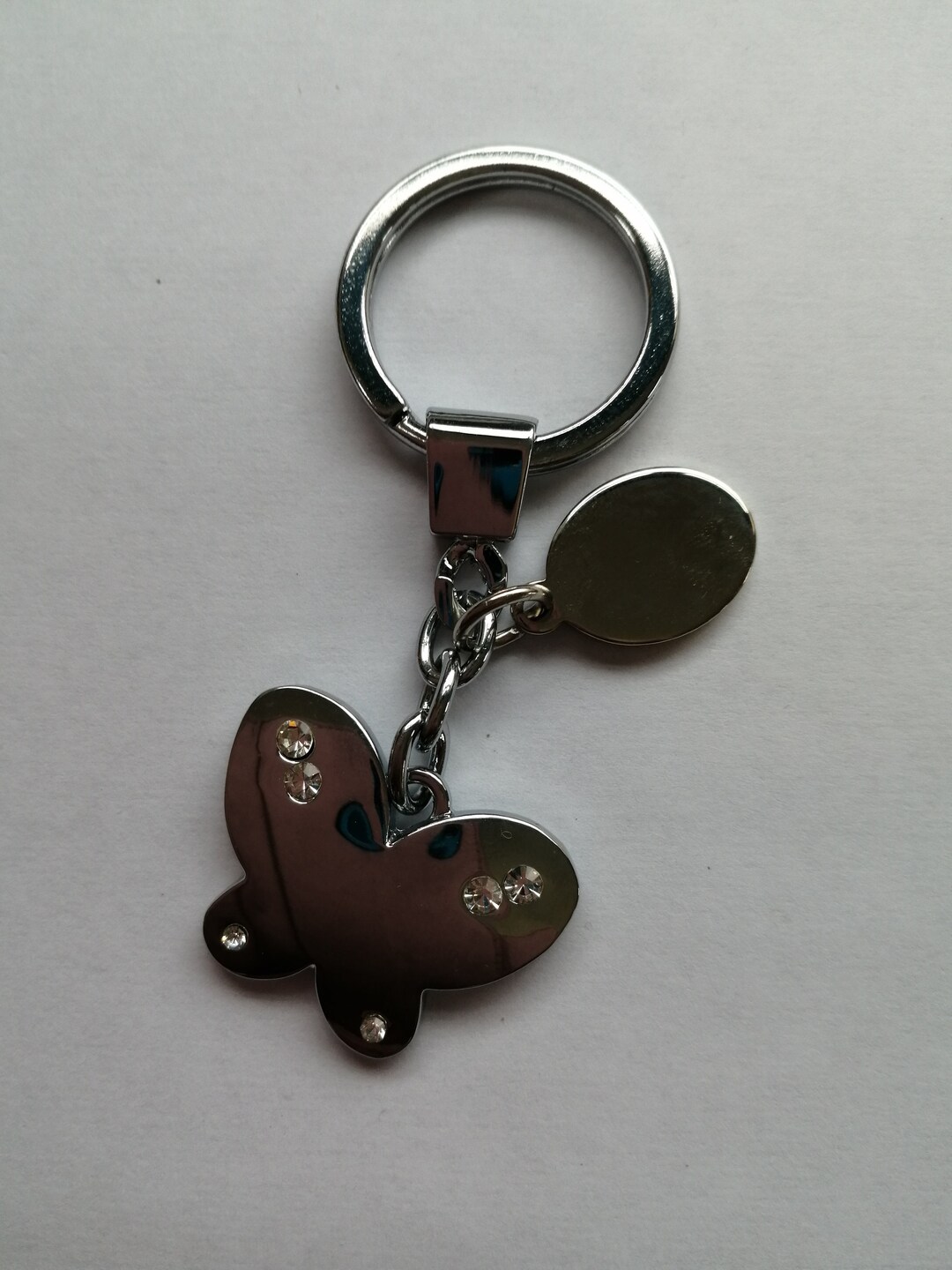 Butterfly Key Rings Personalised Metal Butterfly Shaped Key Ring With Engraved Tag - Etsy UK