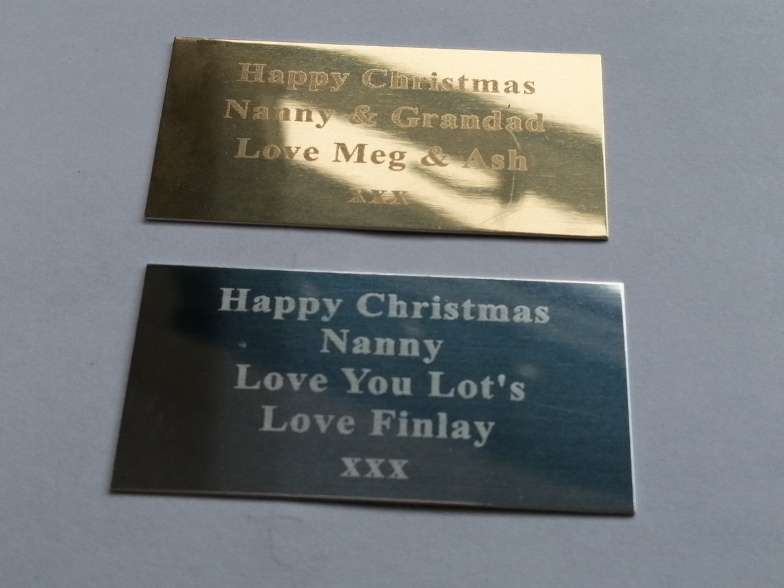 50x25mm Engraved Trophy Plaque Self Adhesive Name Plate Gold Etsy UK