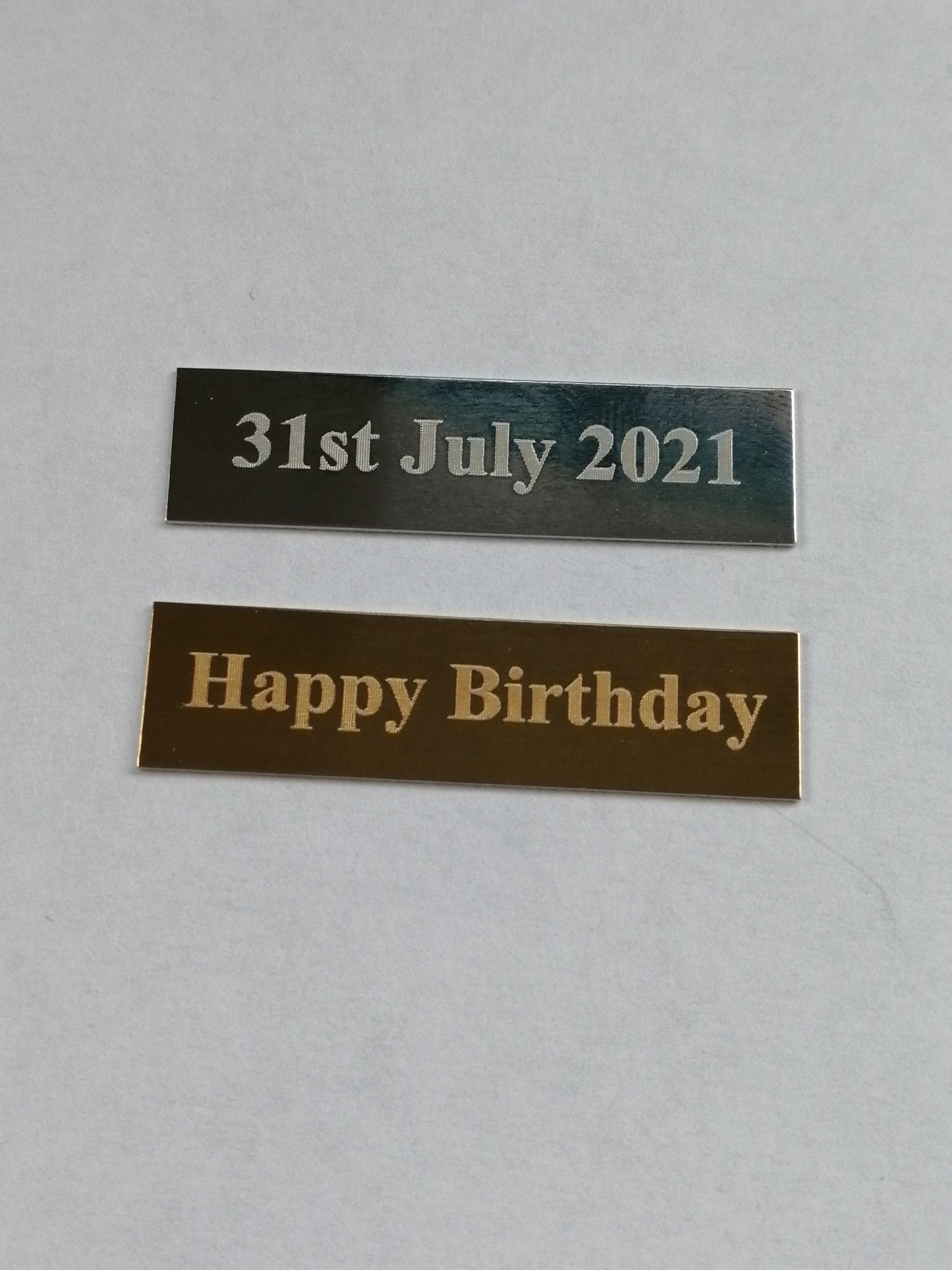 38x10mm Engraved Trophy Plaque Self Adhesive Name Plate Gold Etsy UK