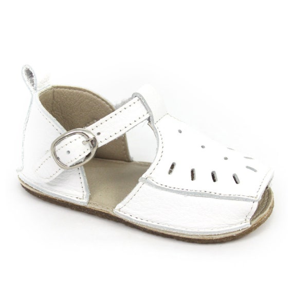 white baby sandals