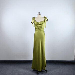 Sexy Green A-Line Evening Dress | Strapless Satin Formal Prom Gown | Elegant Long Green Satin Dress | Strapless Open Back Bridesmaid Gown