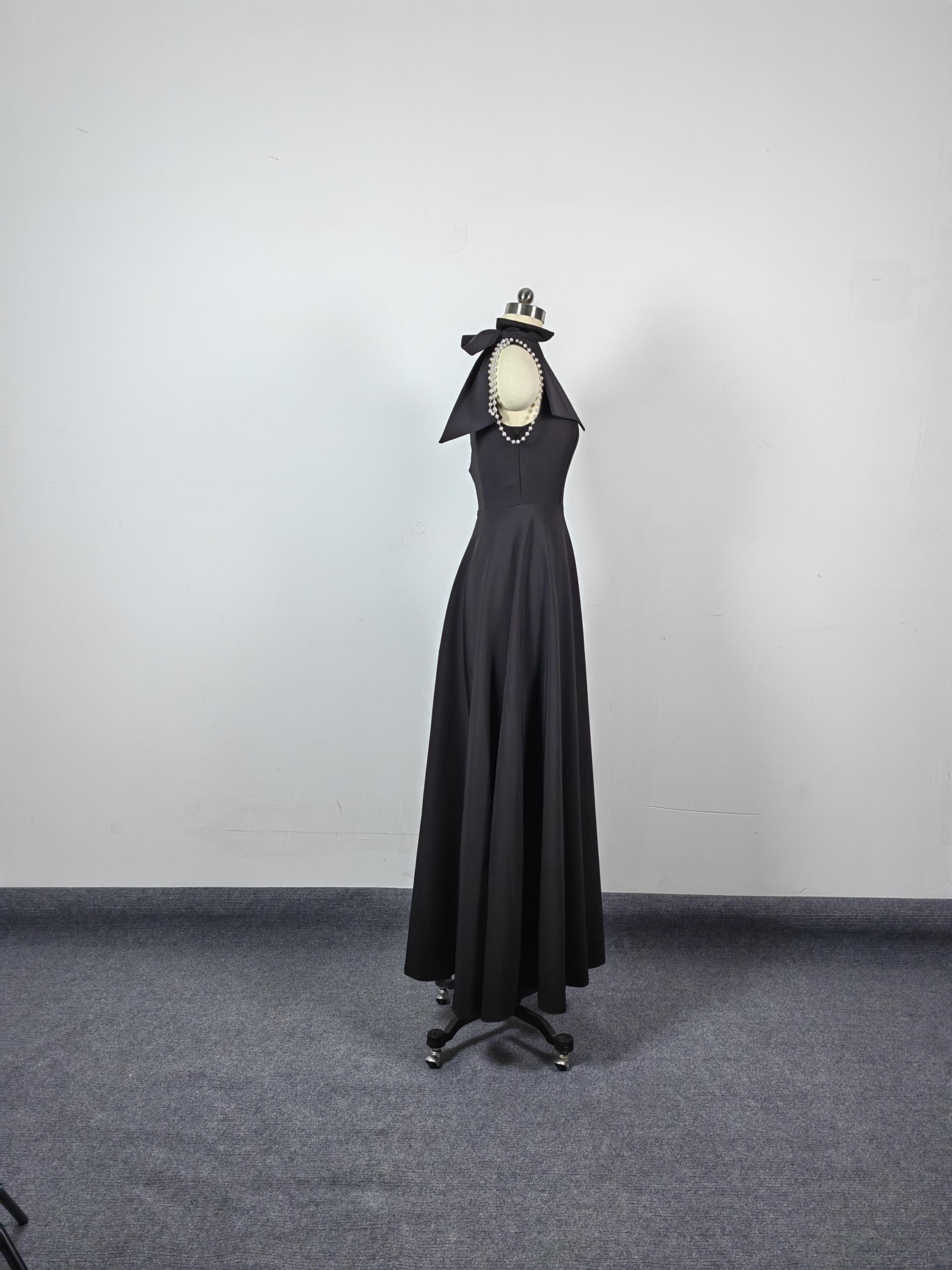 Black Simple Prom Party Dress Long Evening Dress   fg8100