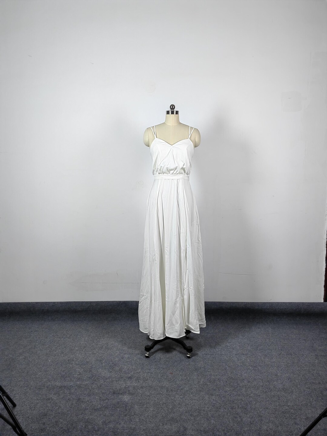 Simple Elegant White A Line Evening Party Dress