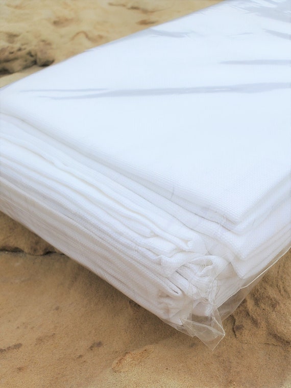 10 X Blank Tea Towels White Tea Towels Blank Tea Towels 100% Cotton Craft  Supply Screen Printing Embroidery 