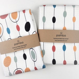 2 Pack | Mid-Century Modern Tea Towels | Retro inspired | Kitchen Towels