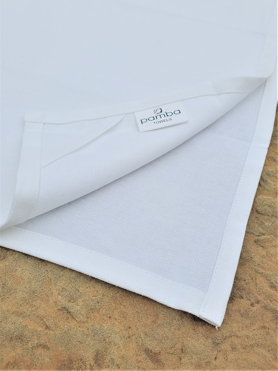 5 Pack Natural Blank Kitchen Tea Towels Bulk Wholesale 100% Hemmed Muslin  Cotton for Screen Print Embroidery DTG Hight Quality Made in USA 