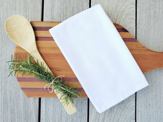 3 Pack White Blank Tea Towels Kitchen Towels Craft Supply 