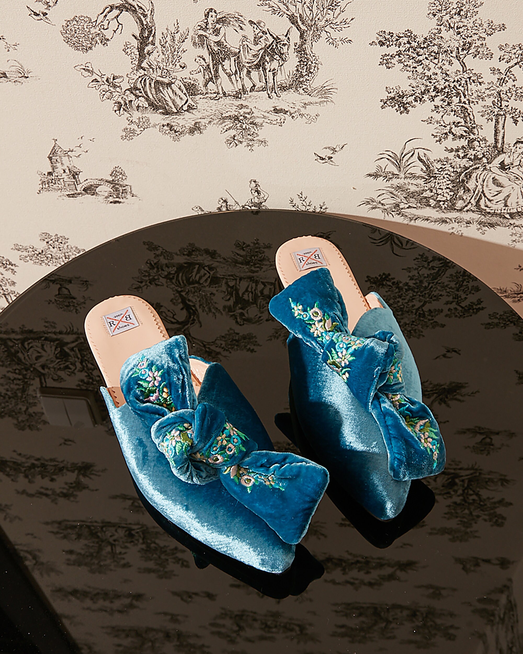 Women's Blue Mules Mules Shoes Slip Ons Slip On Shoes Etsy