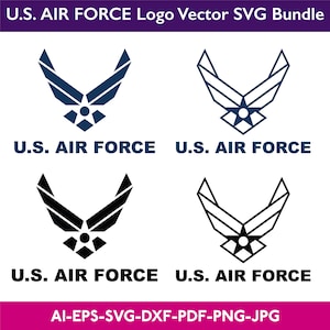 U.S. Air Force logo emblem SVG Bundle, Vector Cut file for Cricut, Digital Download Us Air Force Svg,