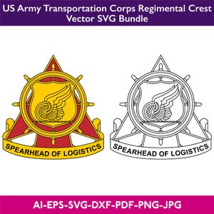 US Army Transportation Corps Regimental Crest, Vector, SVG, dxf eps svg ai crv
