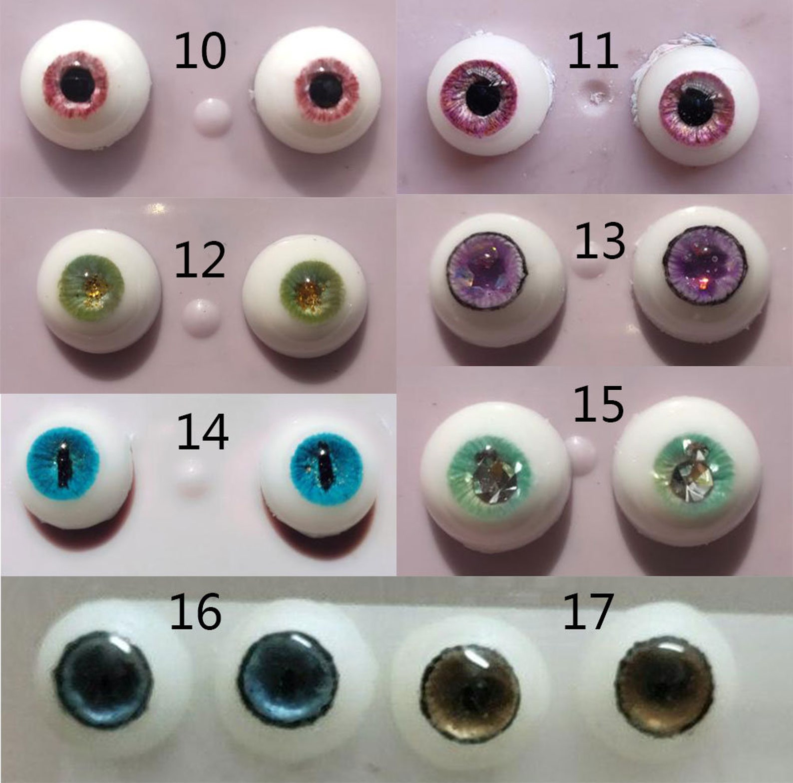 Handmade Realistic pair of resin eyes 12mm 14mm 16mm 18 20 Etsy