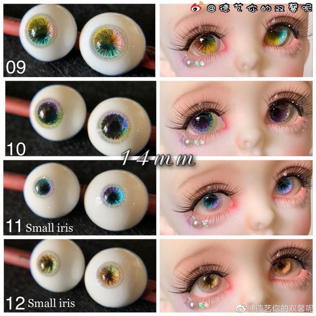 Handmade Realistic pair of resin eyes 12mm 14mm 16mm for BJD Etsy