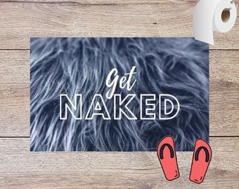 Holen Sie sich nackte Badematte | Spaß Matte | Lustige Badematte | Badezimmer Dekor | Einzigartige Badematte | Spaß Badematte | Housewarminggeschenk