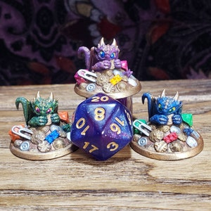 PAINTED Penny Dragon - 28mm Miniatures for Dungeons and Dragons (DnD, D&D) by Twin Goddess Miniatures