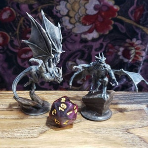 PAINTED Gargoyle miniatures / Earth Elementals / Statues - Dragon Trapper&#39;s Lodge - D&D Dungeons and Dragons / Pathfinder Tabletop Miniature