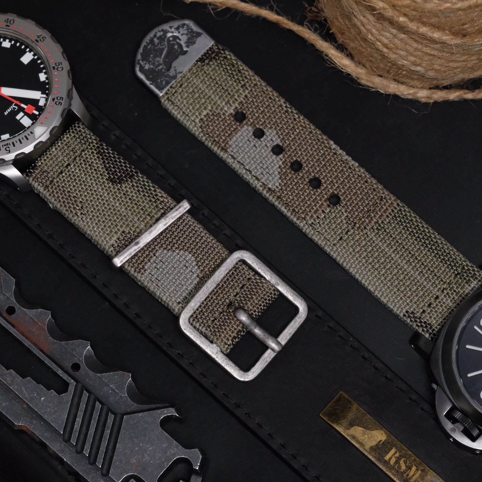 Custom Leather Military Watch Strap