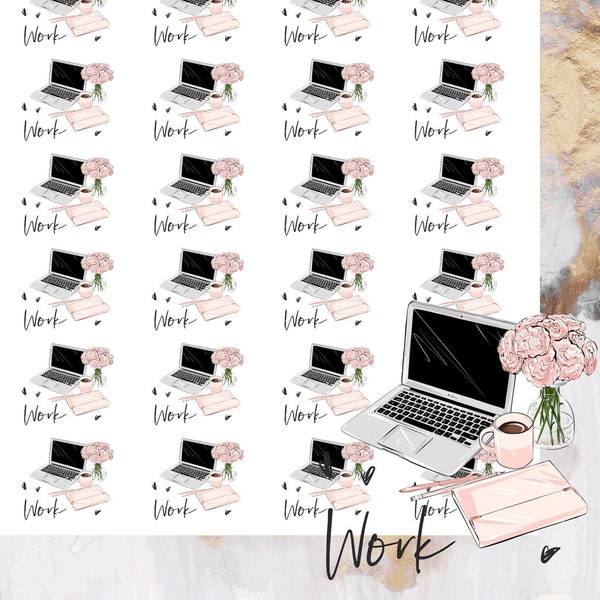 Work Functional/Icon Stickers, Planner Stickers, Erin Condren