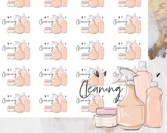 Cleaning Functional/Icon Stickers, Planner Stickers, Erin Condren