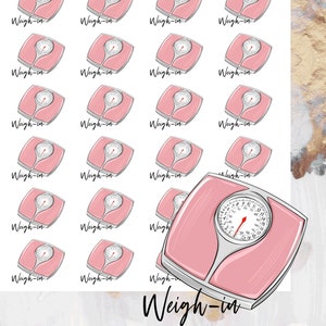 Weigh-In Functional/Icon Stickers, Planner Stickers, Erin Condren