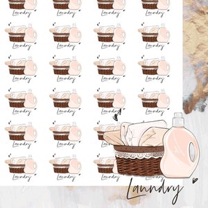 Adesivi funzionali/icone per lavanderia, adesivi per pianificatore, Erin Condren