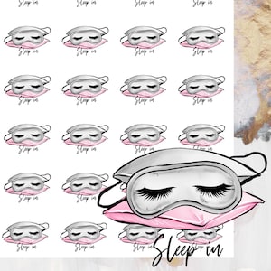 Sleep In Functional/Icon Stickers, Planner Stickers, Erin Condren