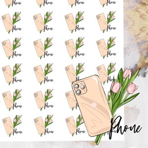 Adesivi funzionali/icone per bollette telefoniche, adesivi per planner, Erin Condren