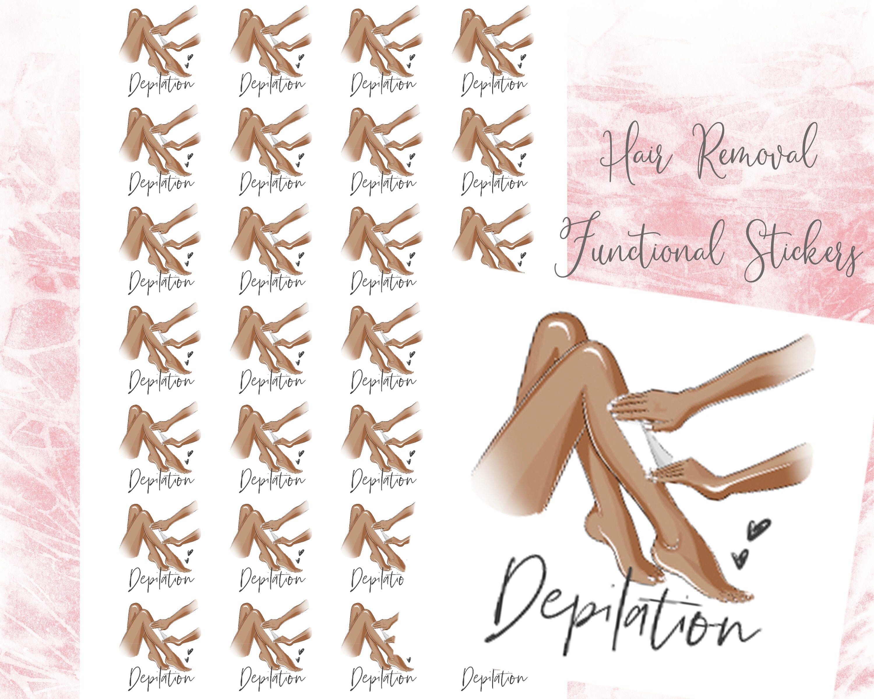 28 Hair Removal Functional/Icon Stickers Planner Stickers Etsy